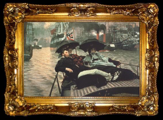 framed  James Tissot The Thames (nn01), ta009-2